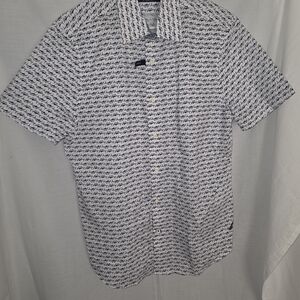 Nautica Men's Casual Shirt in White and Black